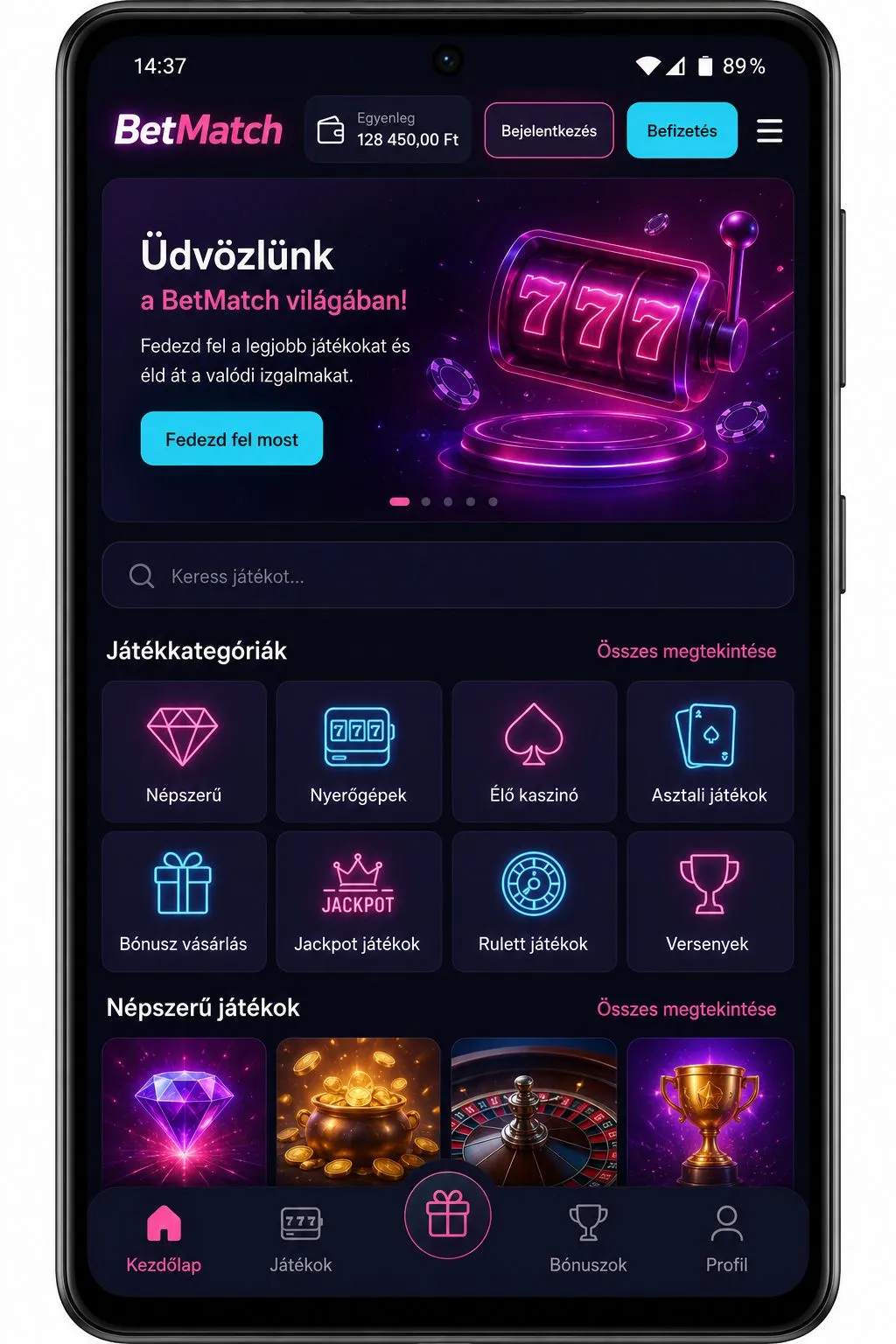 BetMatch promóciós kód használata mobil eszközökön